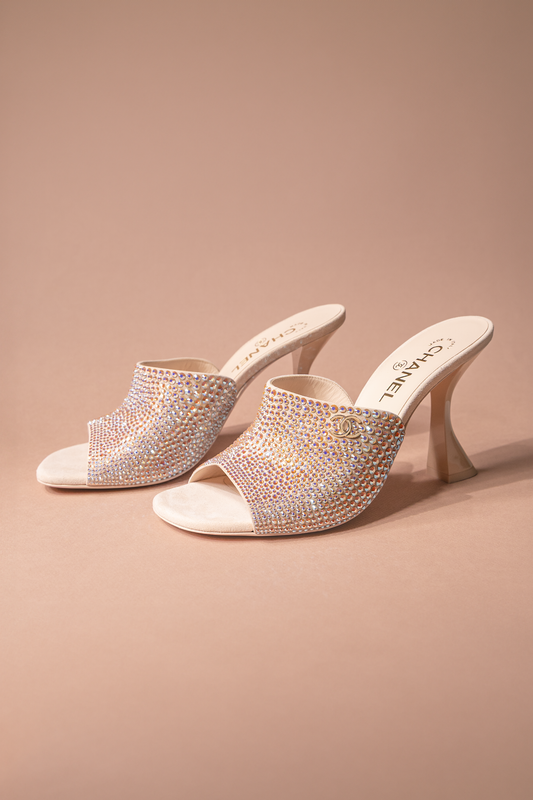 Chanel Strass Light Pink Mules