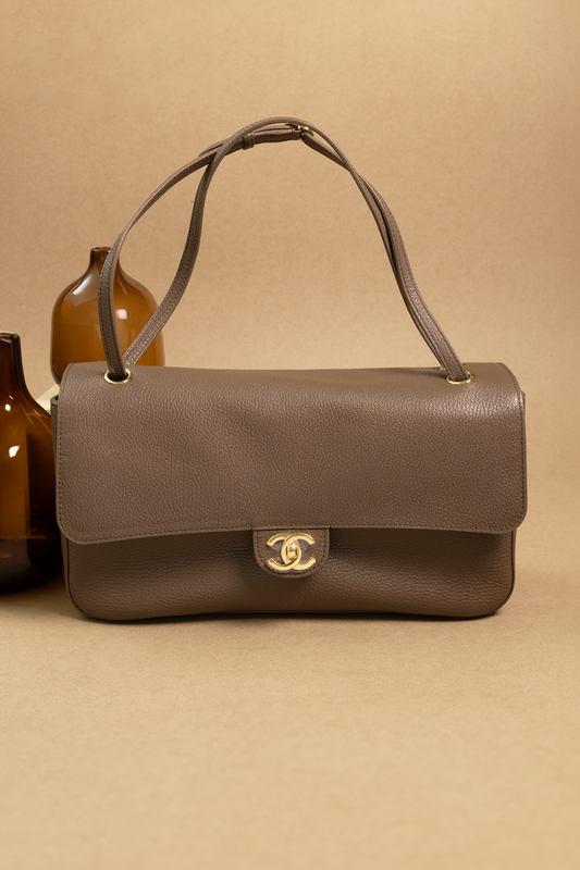 Chanel Light Brown Maxi Flap Bag