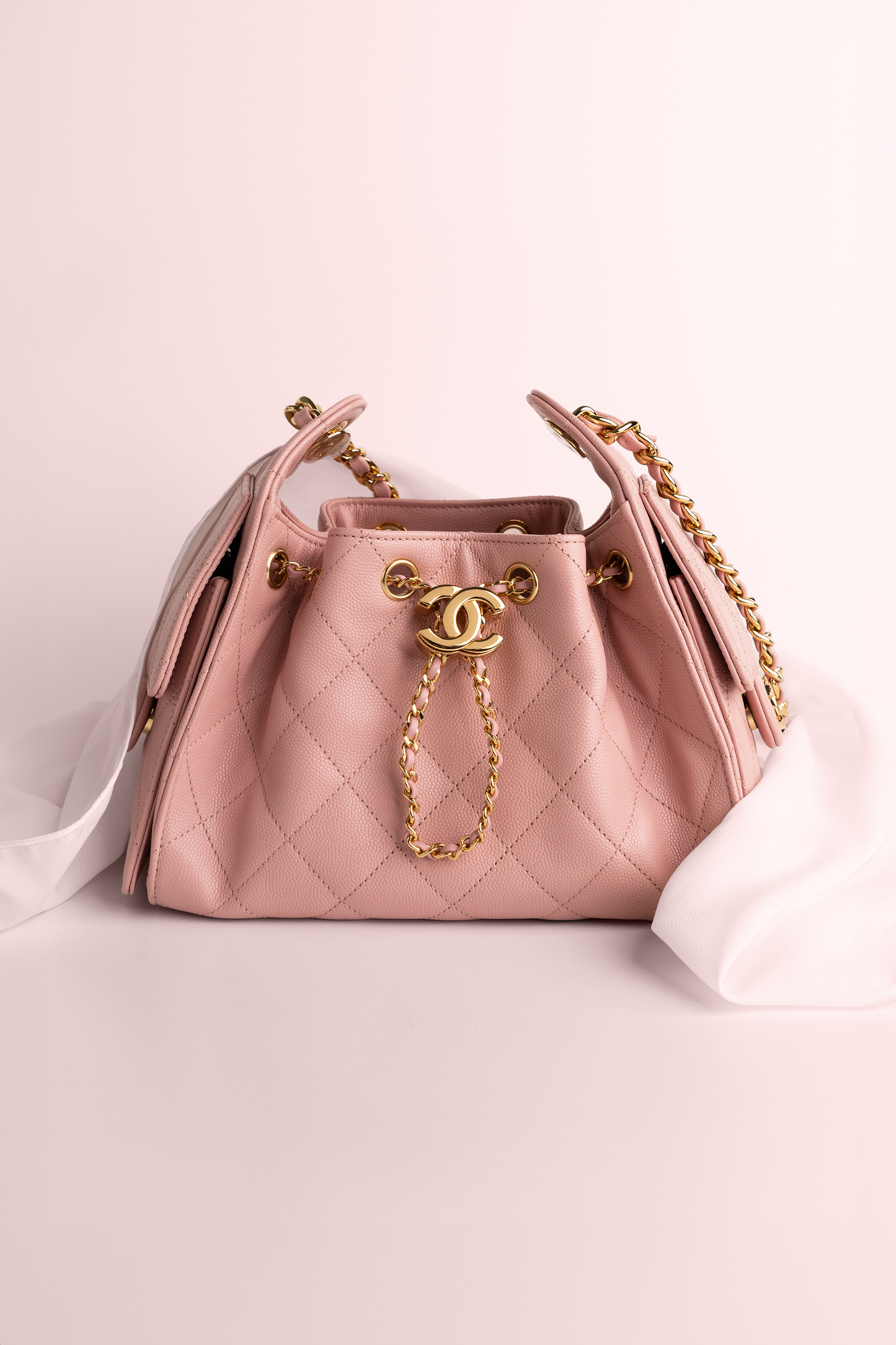 Chanel Mini Hobo 25 Bag in Light Pink
