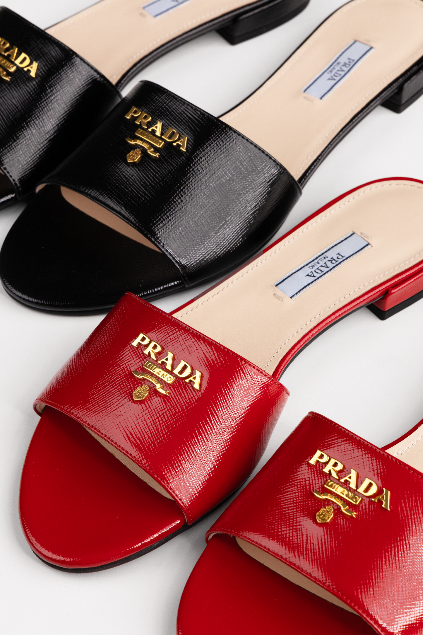 Prada Sandals in Black & Red