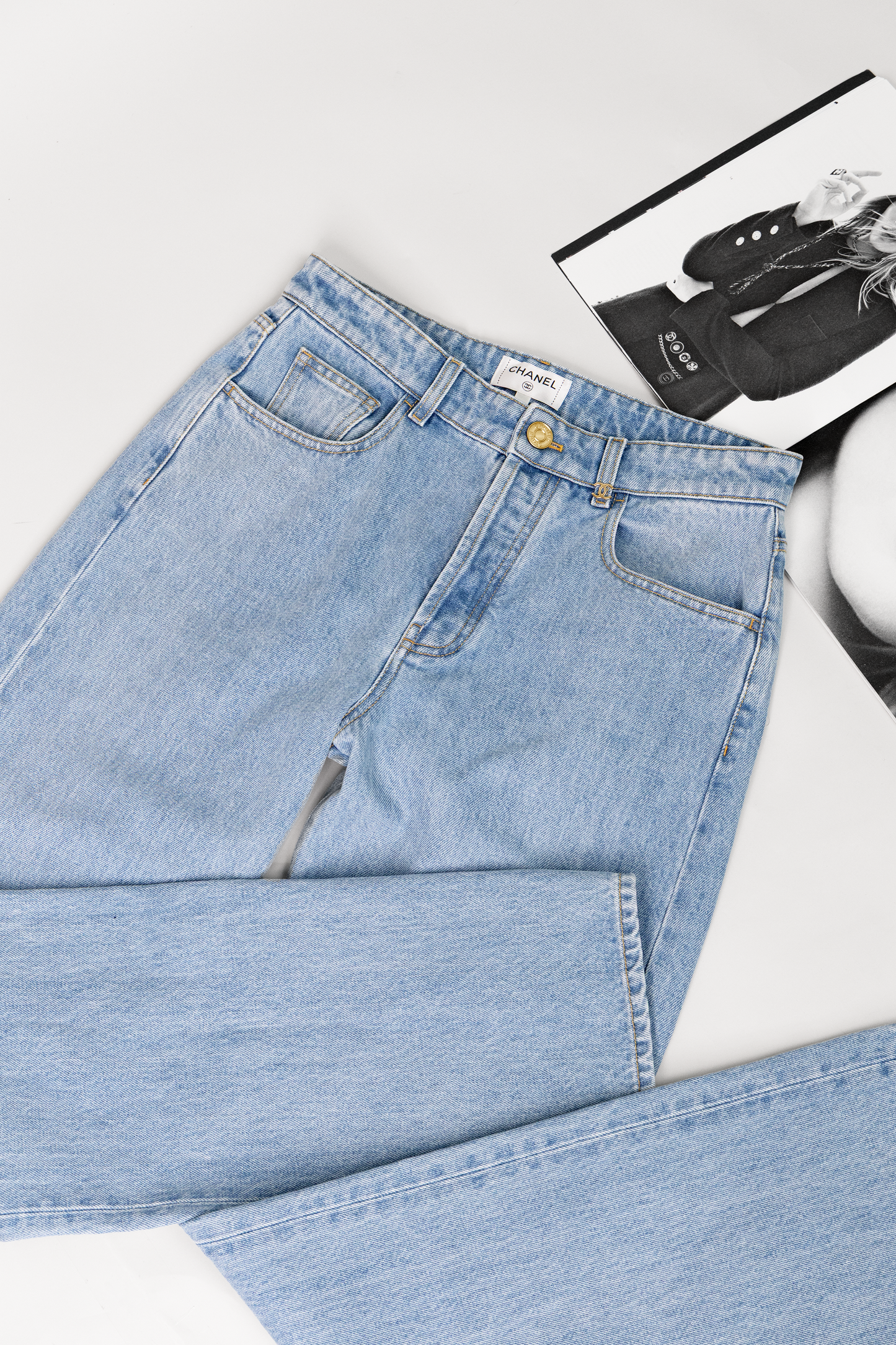 Chanel Light Blue Denim Jeans