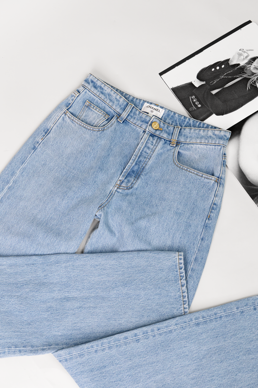 Chanel Light Blue Denim Jeans