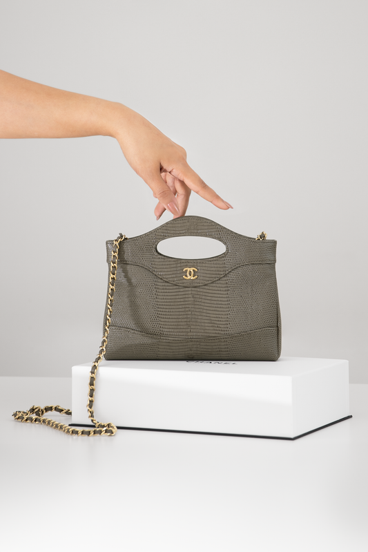Chanel 31 Mini in Dark Grey Lizard