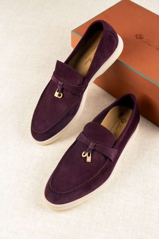 Loro Piana Summer Charms Loafers in Dark Roast