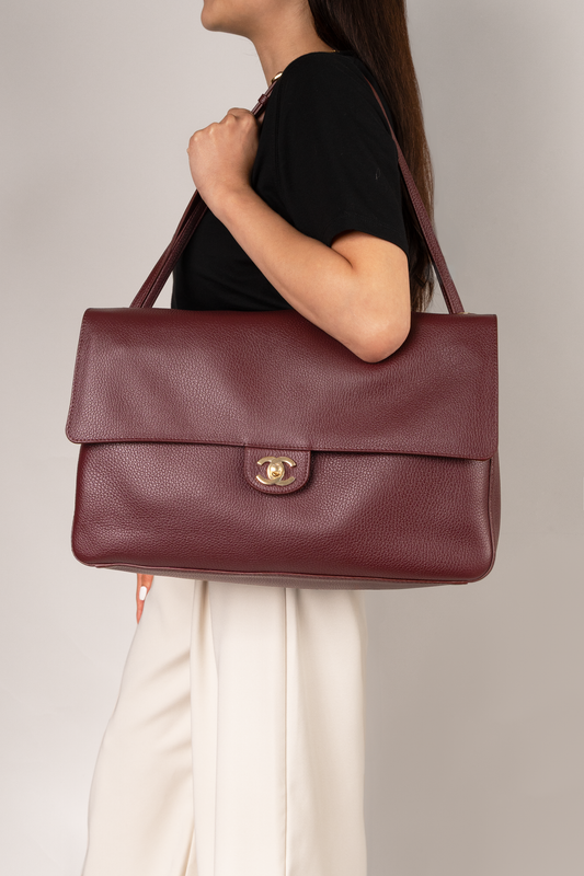 Chanel Maxi Flap Bag in Burgundy