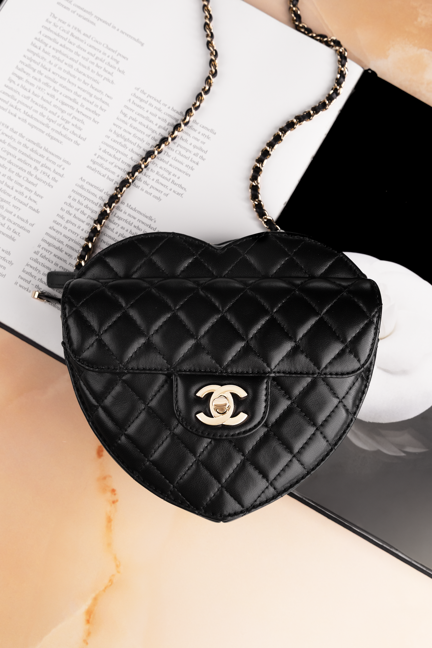Chanel Heart Bag in Black