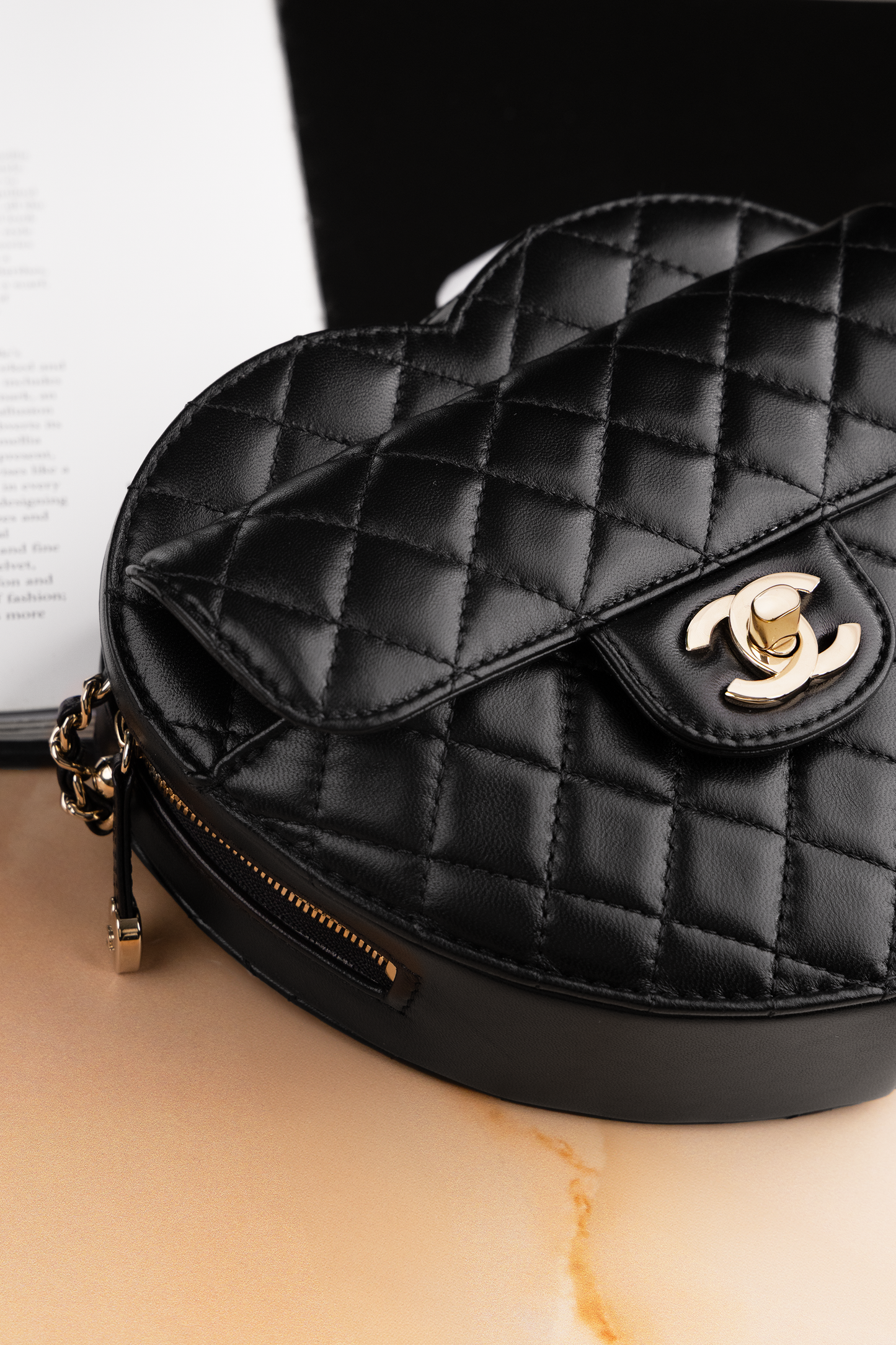Chanel Heart Bag in Black