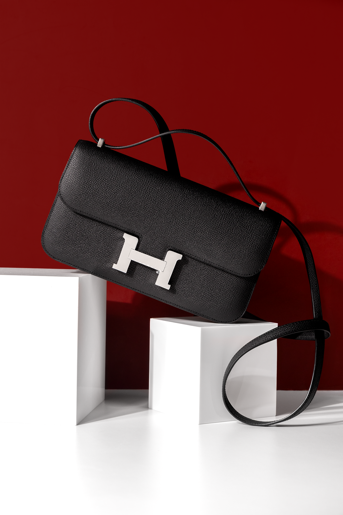Hermès Constance Elan Epsom in Noir PHW