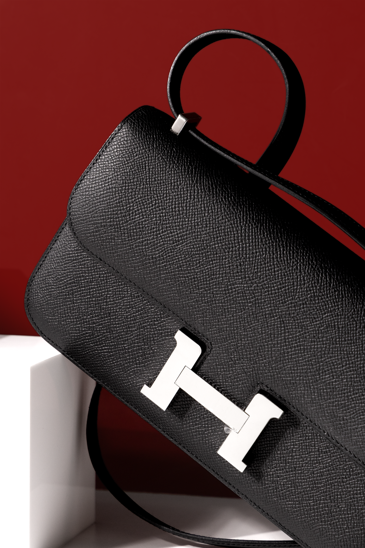 Hermès Constance Elan Epsom in Noir PHW