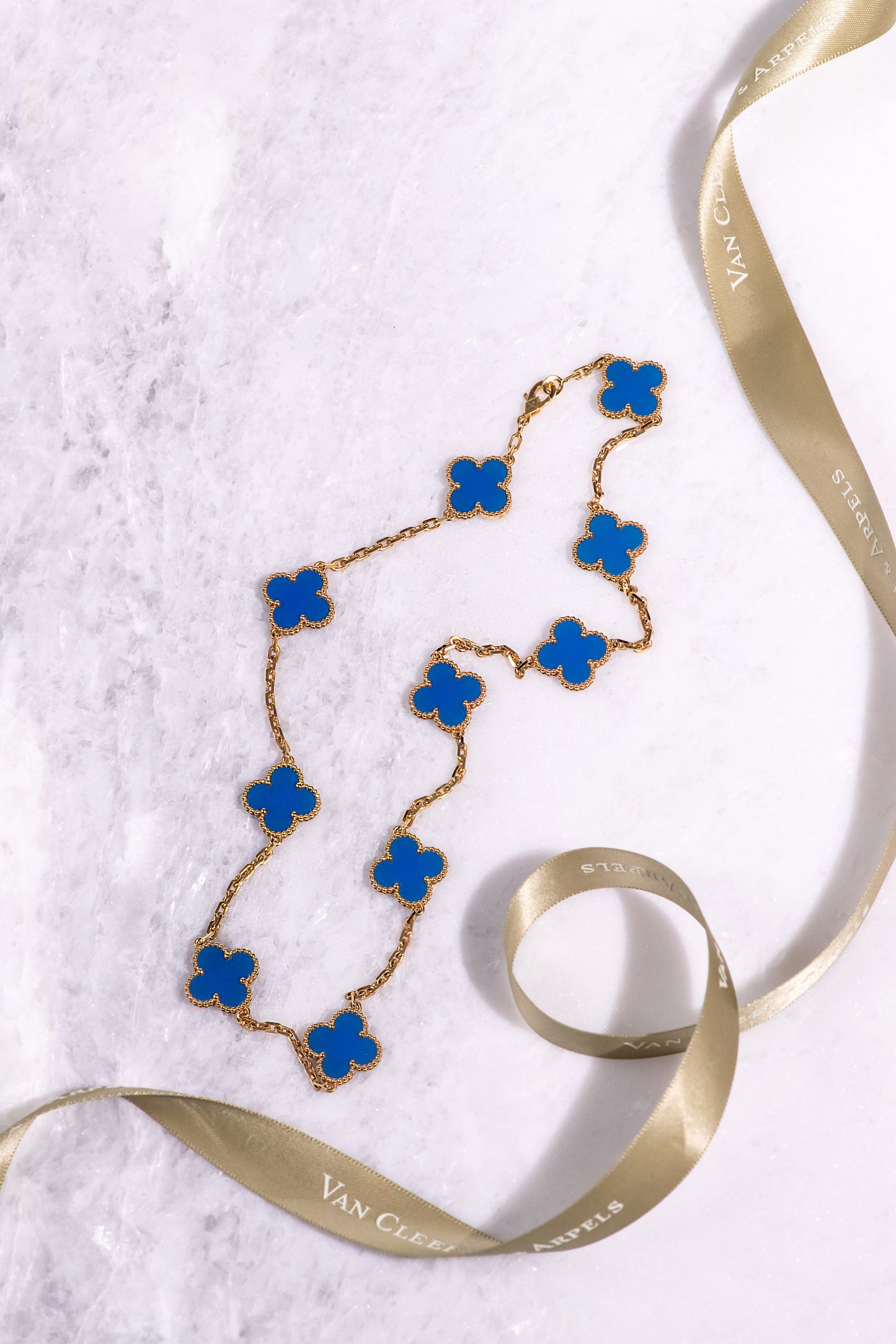 Van Cleef & Arpels Blue Agate Necklace