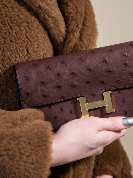 Hermès Constance To Go Ostrich Rouge Sellier GHW