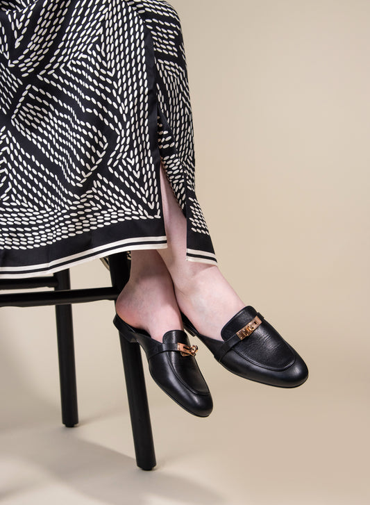 Hermès - Oz Mule in Black RGHW