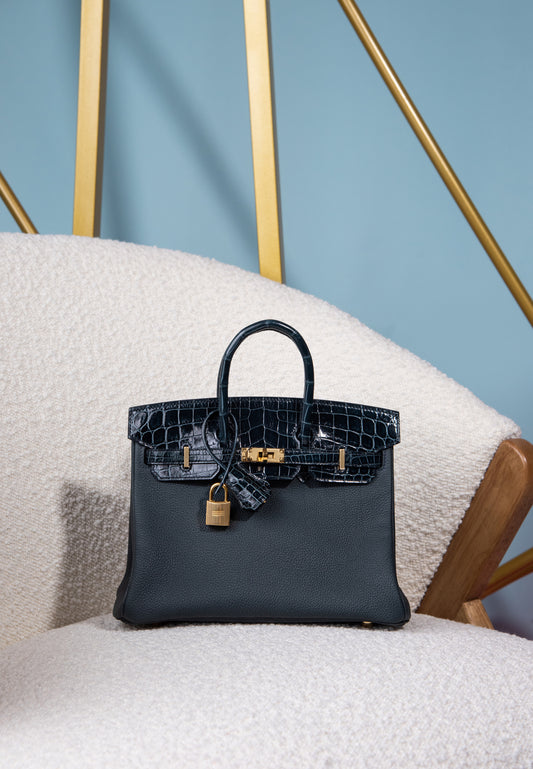 Hermès - Birkin 25 Touch in Vert Cypress GHW