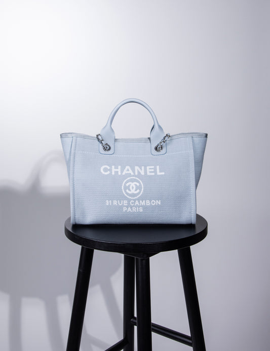 Chanel Deauville Light Blue Tote