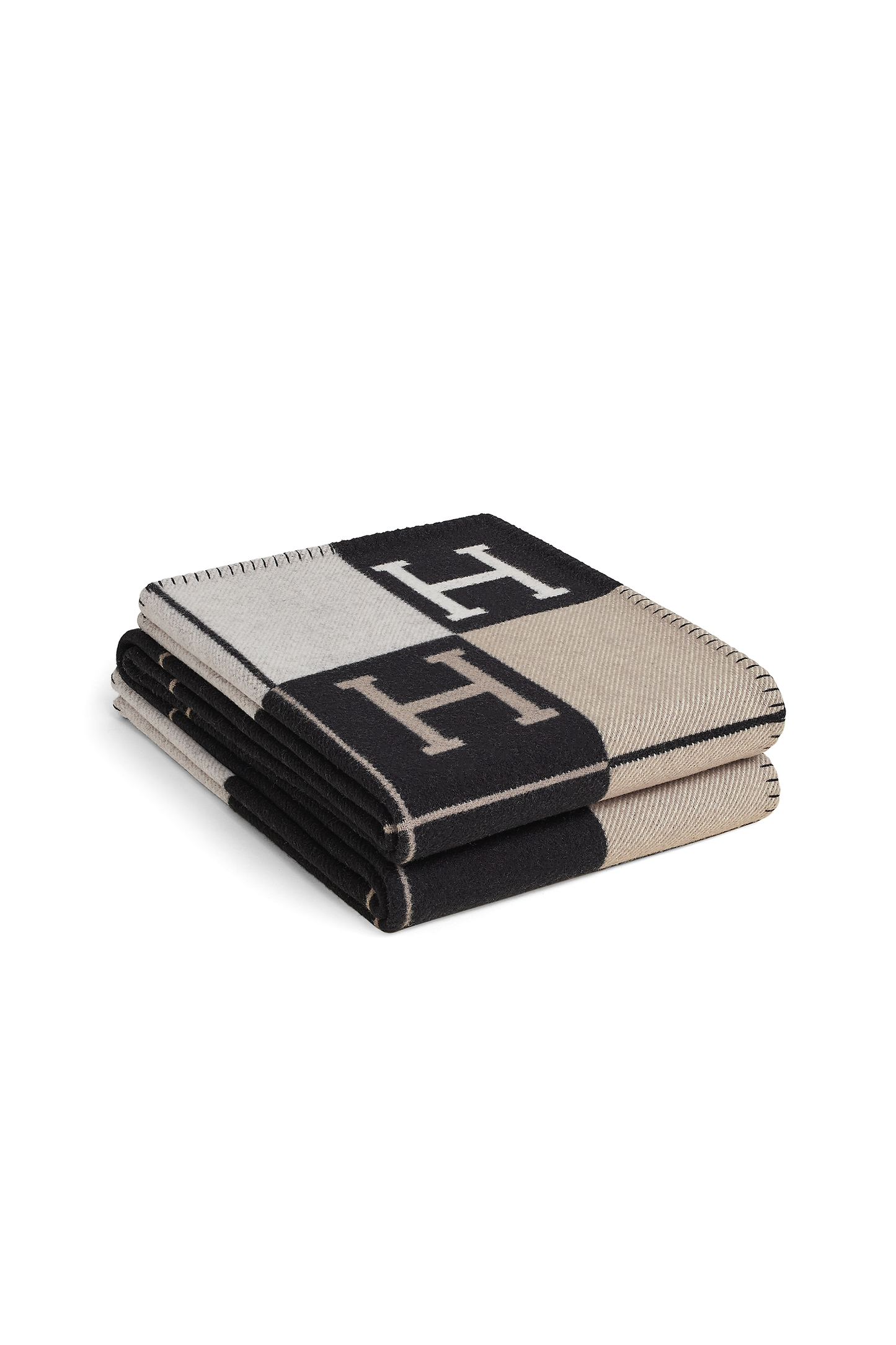 Hermes Black Throw Blanket