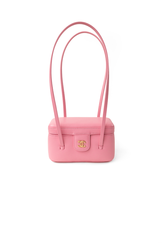 Chanel Long Vanity with Leather Straps in Pink