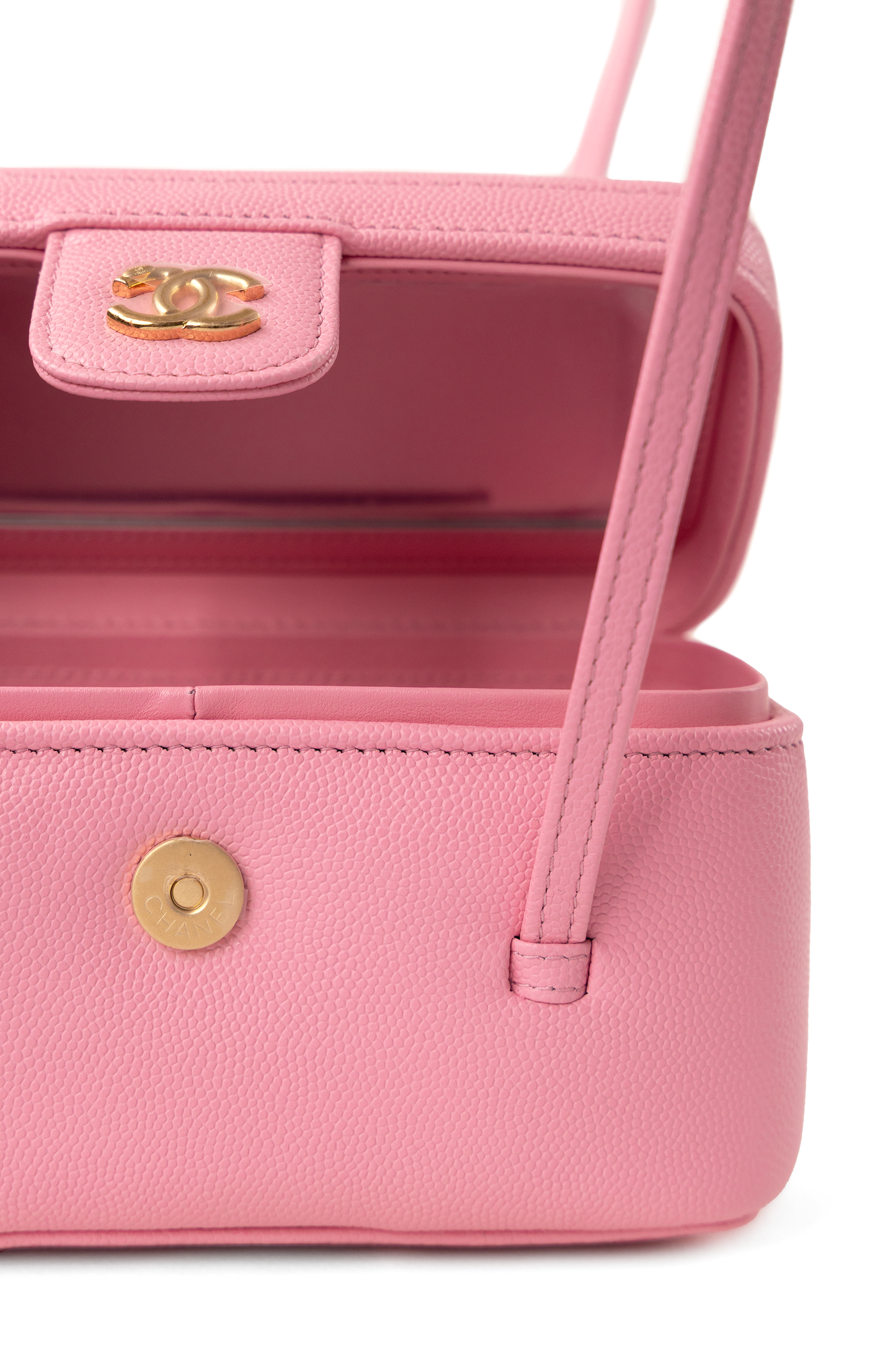 Chanel Long Vanity with Leather Straps in Pink