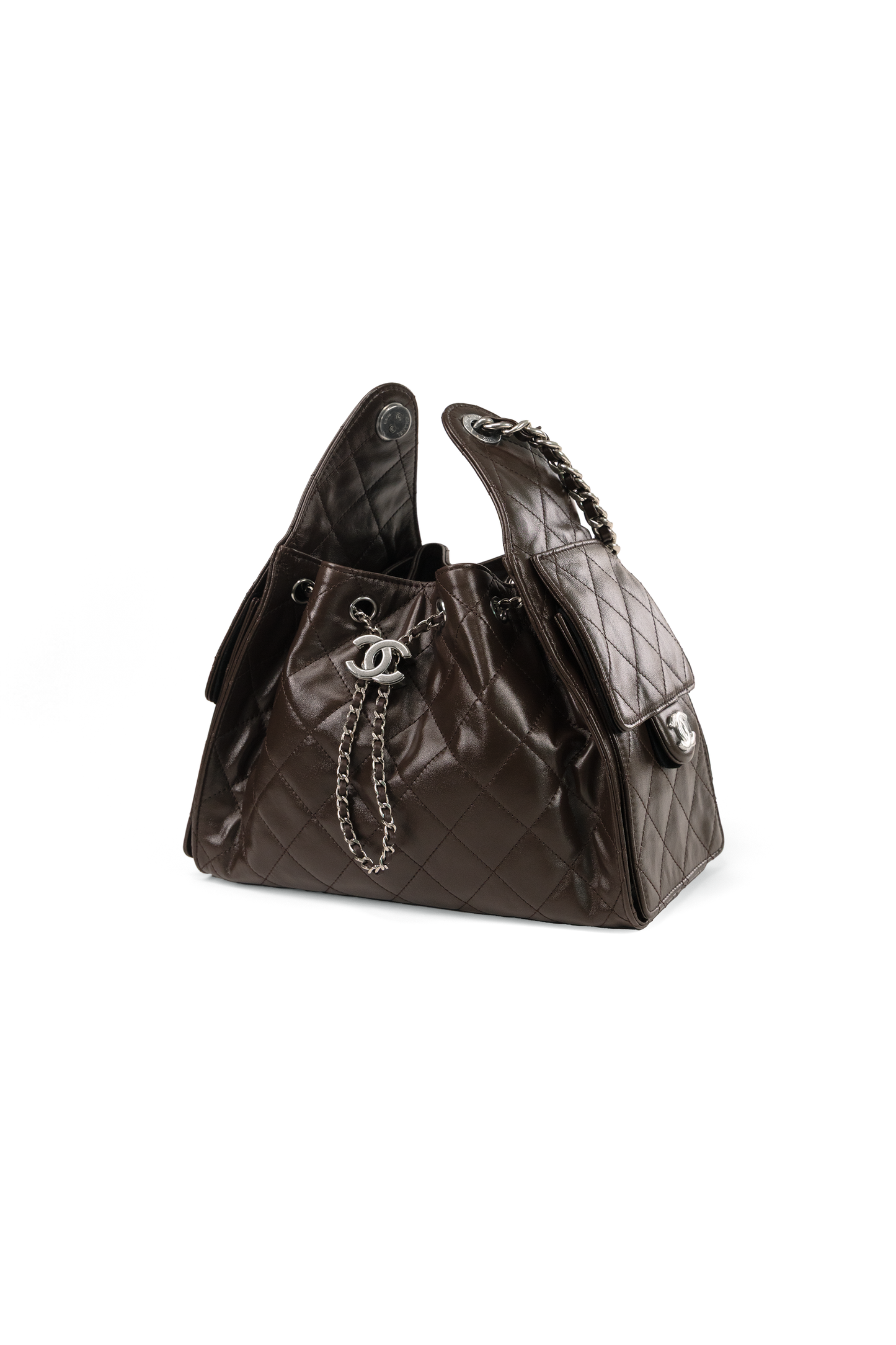 Chanel Small Hobo 25 Bag in Dark Brown