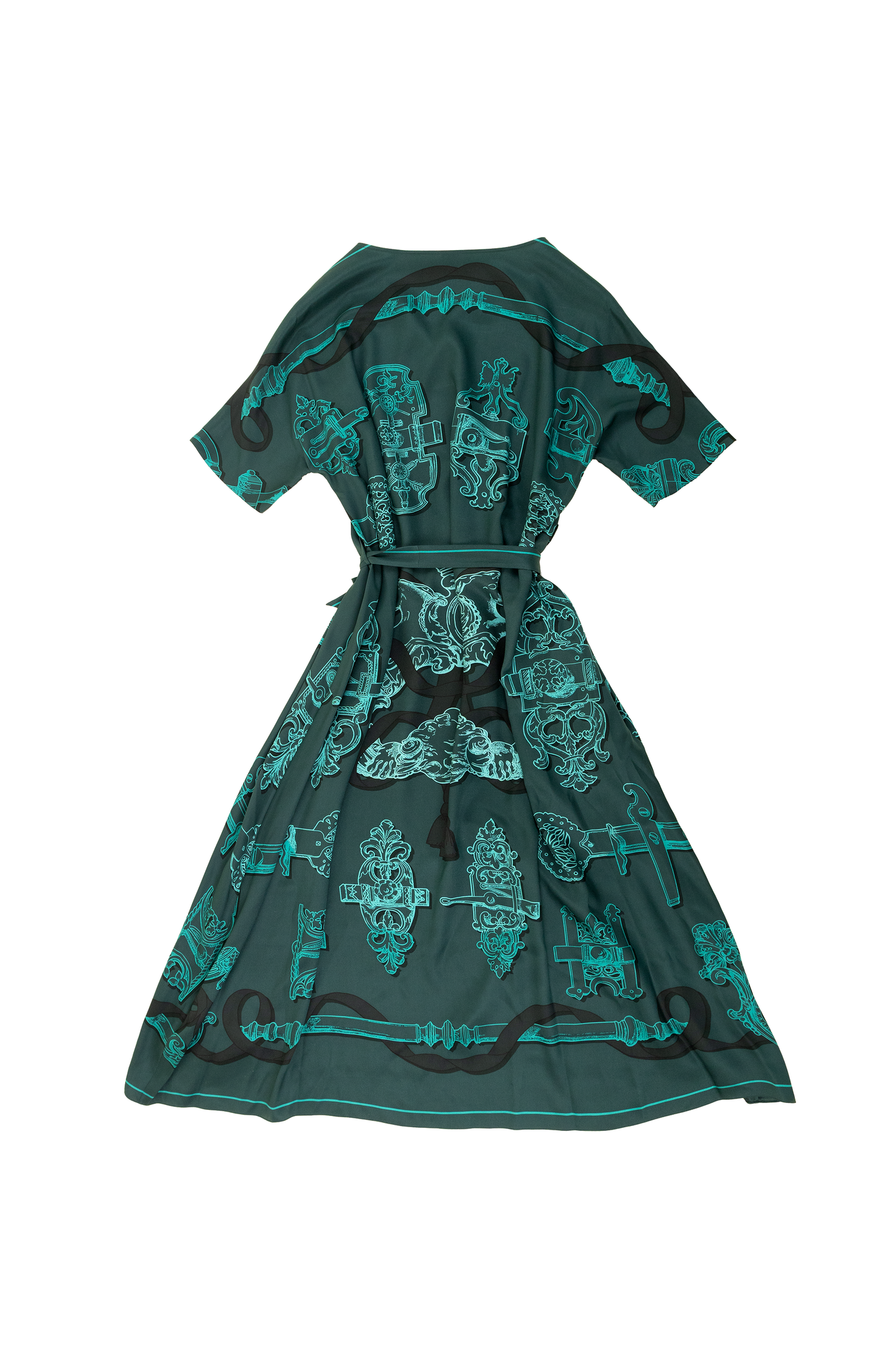Hermès "Ferronnerie Remix" Caftan in Vert Pin