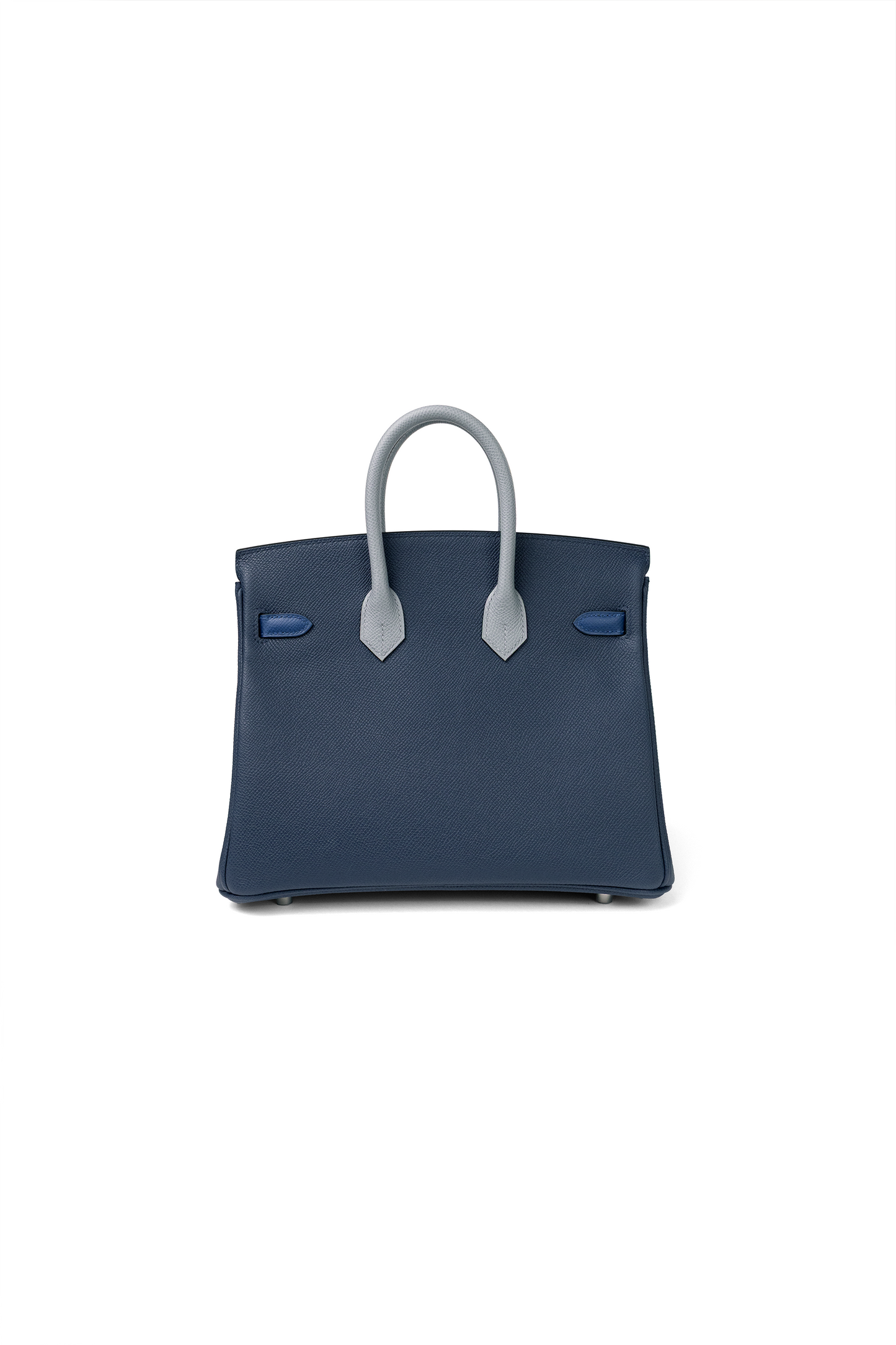 Hermès Birkin 25 Epsom Tricolor in Blue Tie/Blue Abysse/Gris Pantin PHW