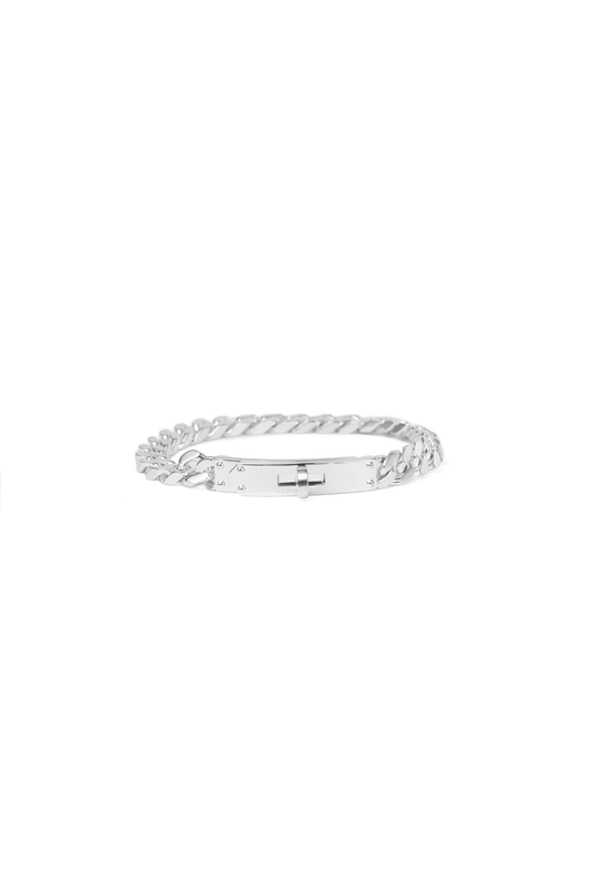 Hermès Kelly Gourmette Silver Bracelet