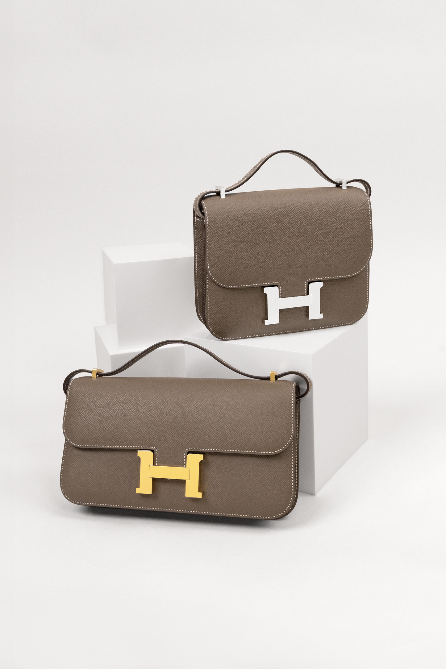Hermès Constance Elan Etoupe GHW & Constance 18 Etoupe PHW