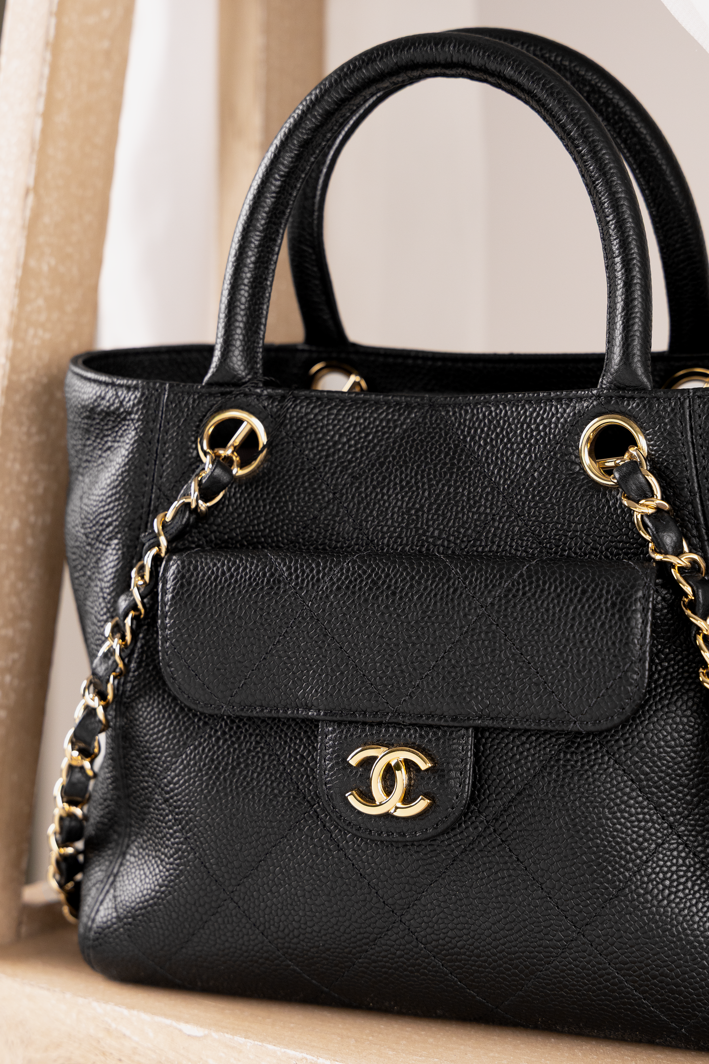Chanel Small Black Shopping Bag