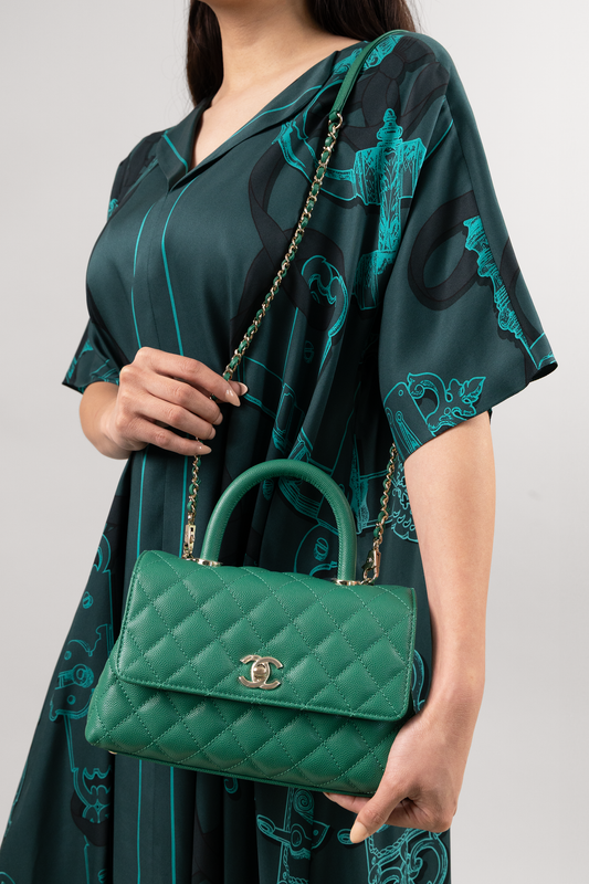 Chanel Small Green Coco Handle