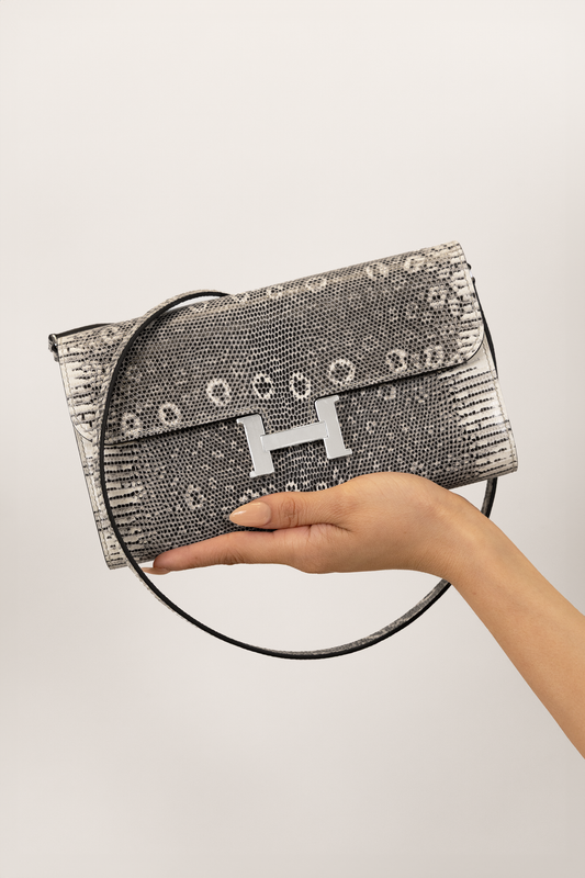 Hermès Constance Wallet To Go in Ombré Lizard PHW