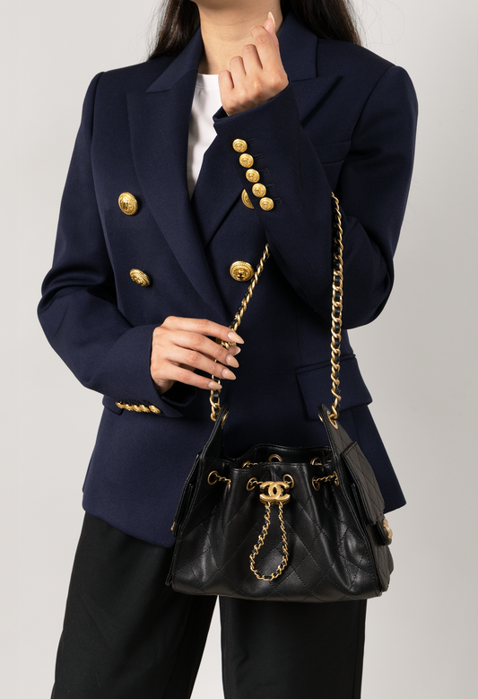 Chanel Black Mini Hobo 25 Bag