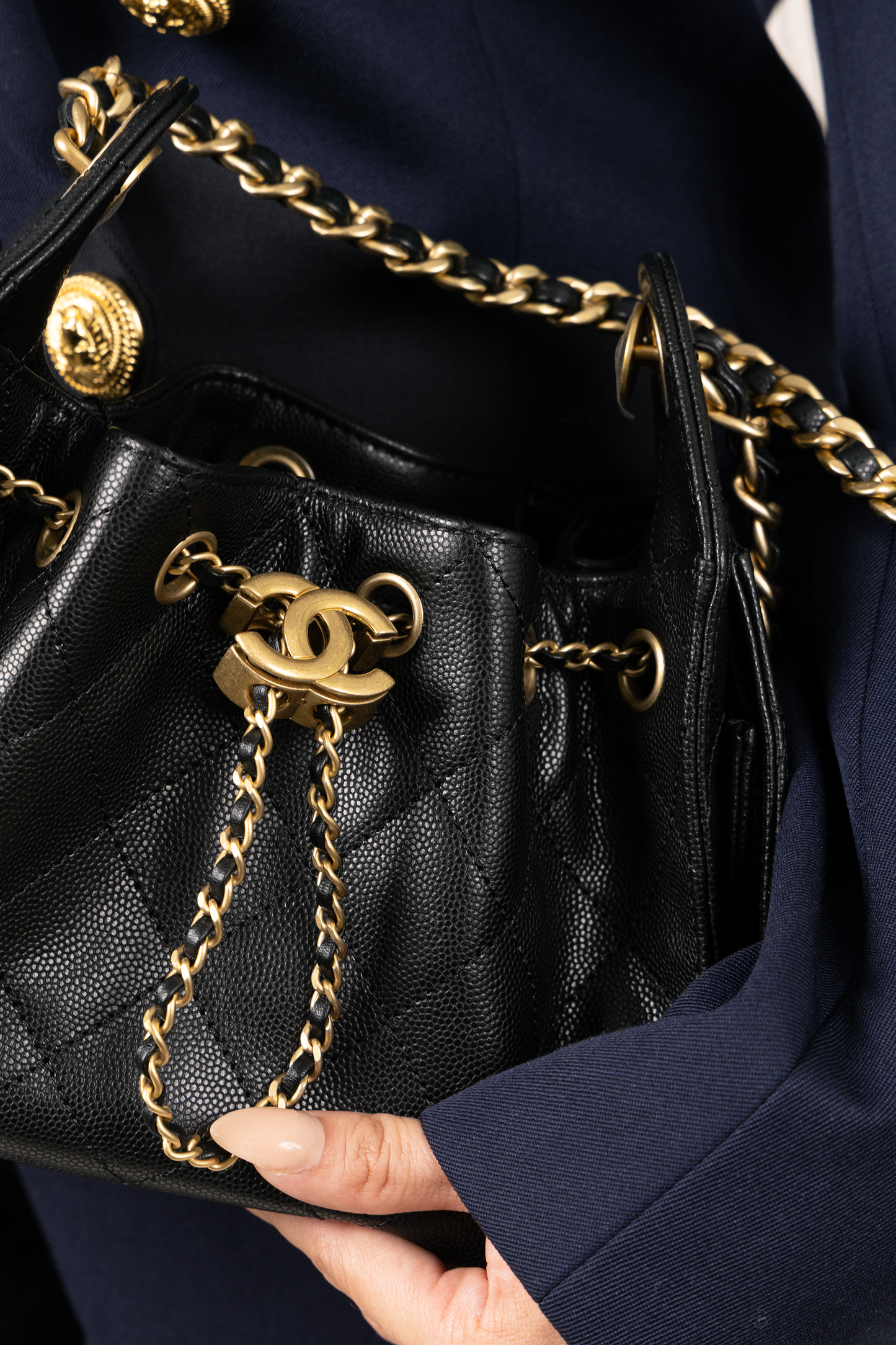 Chanel Black Mini Hobo 25 Bag