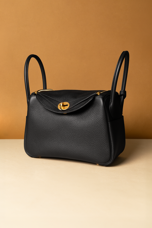 Hermès Lindy 26 Clemence in Black GHW