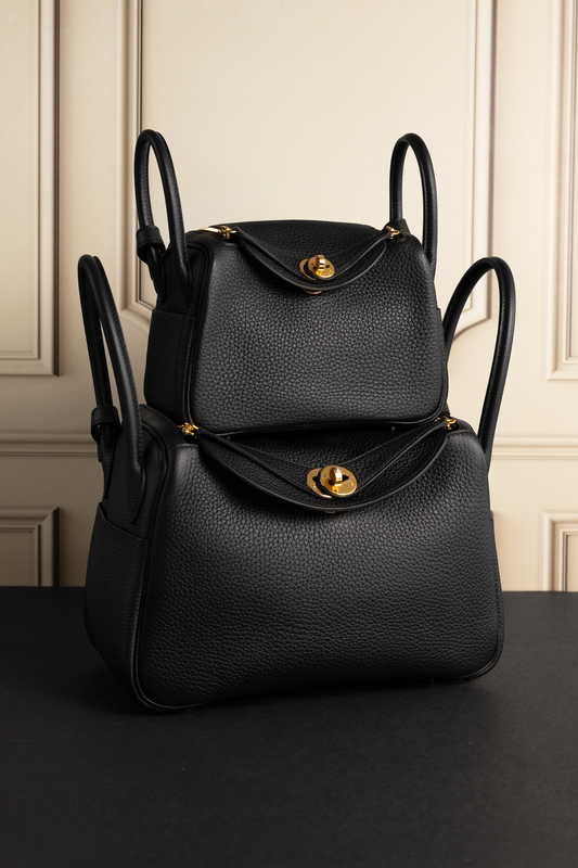 Hermès Mini Lindy & Lindy 26 Clemence in Black GHW
