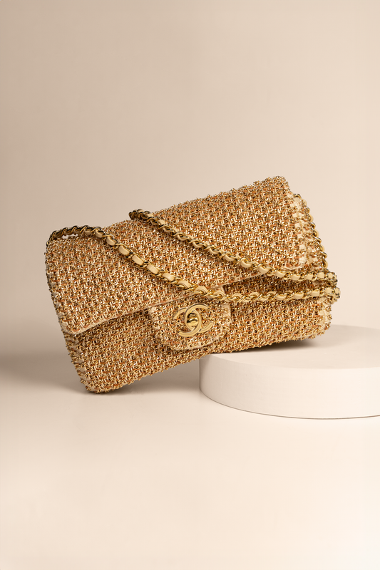 Chanel Mini Crochet Beige Flap Bag