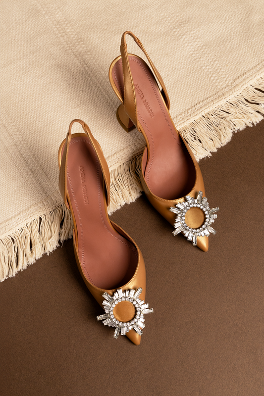 Amina Muaddi Begum Slingback Pumps in Nude