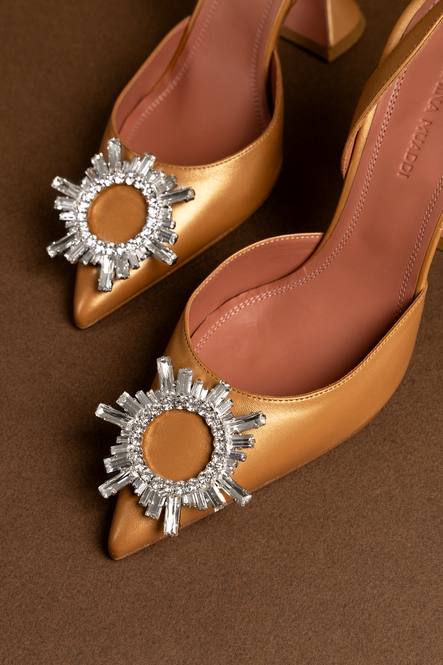 Amina Muaddi Begum Slingback Pumps in Nude