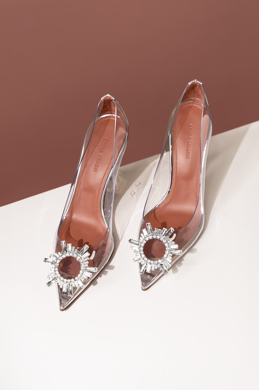 Amina Muaddi Begum PVC Clear Pumps
