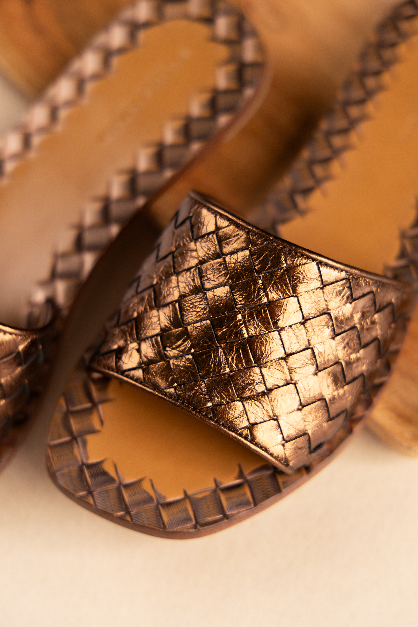 Bottega Veneta Bronze Sandals