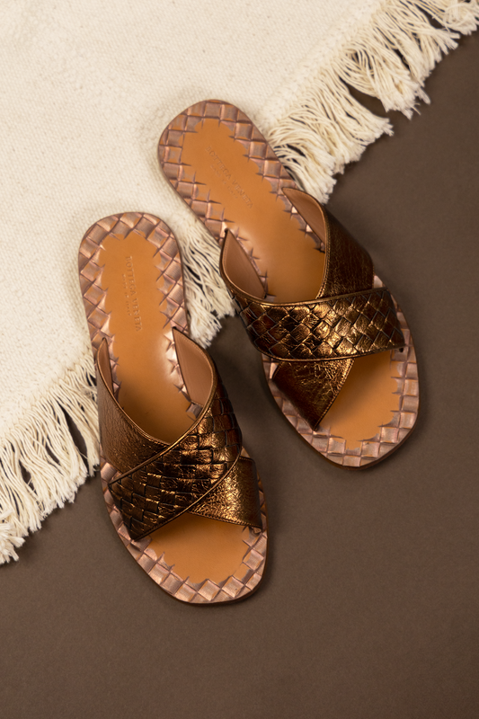 Bottega Veneta Sandals in Bronze