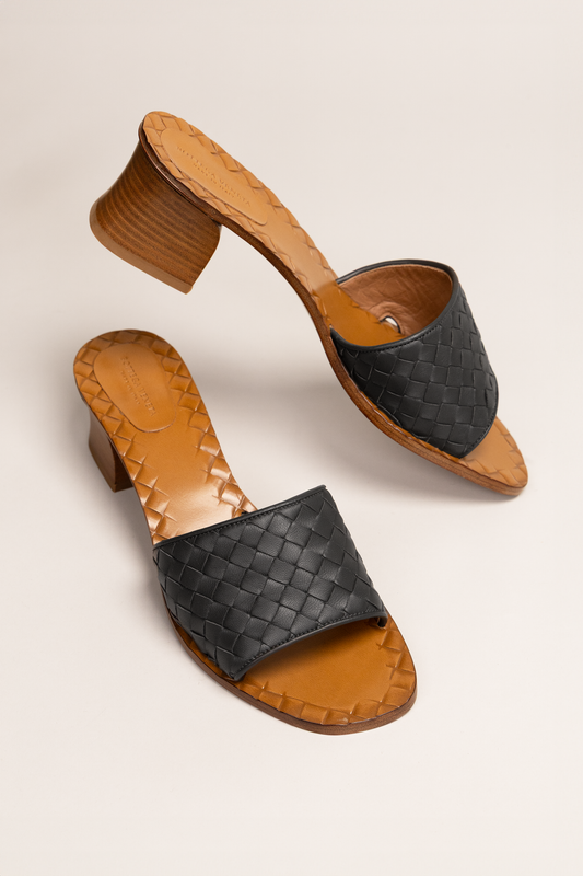 Bottega Veneta Black Heeled Sandals