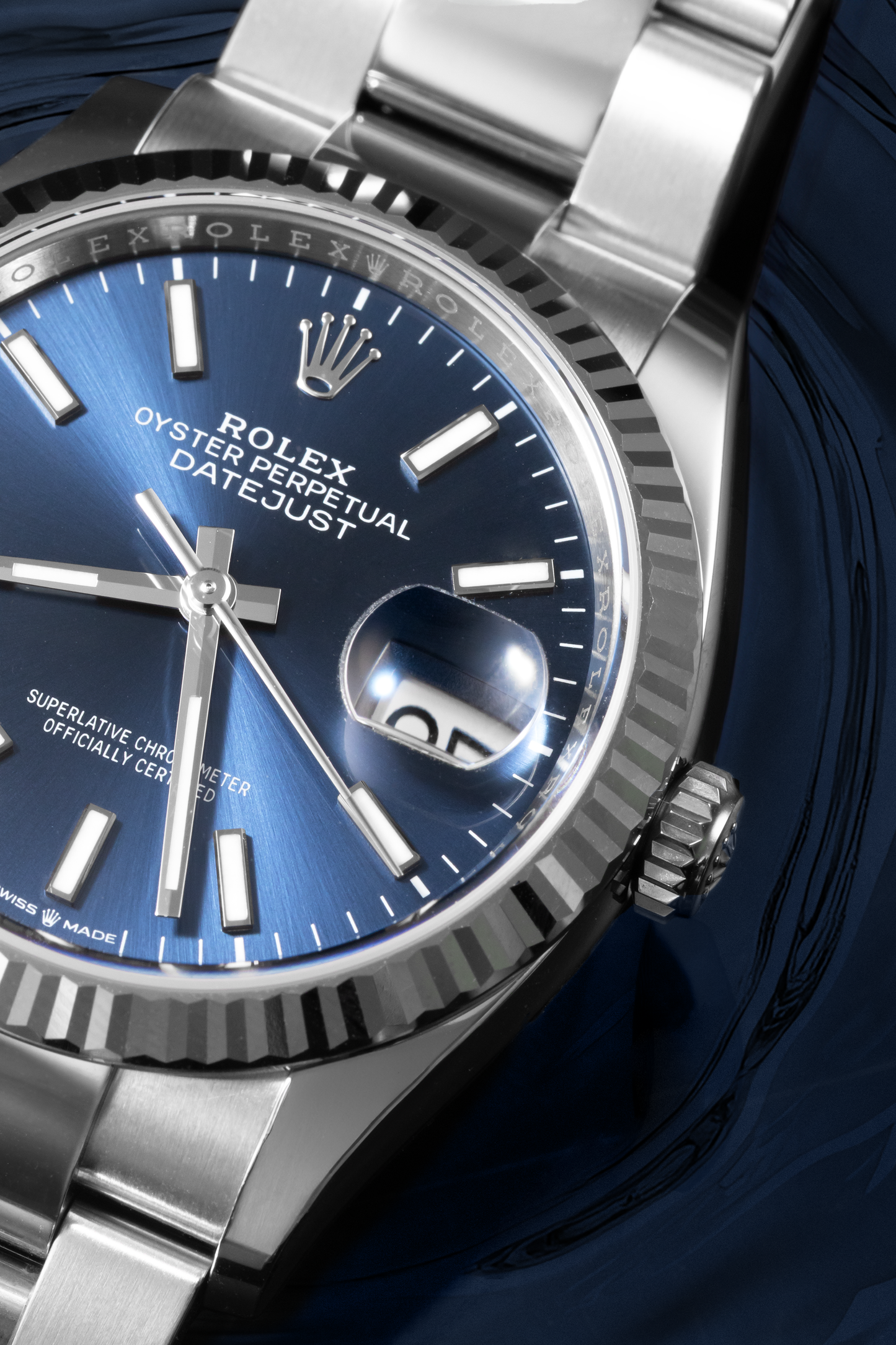 Rolex Datejust 36MM in White Gold with Blue Dial