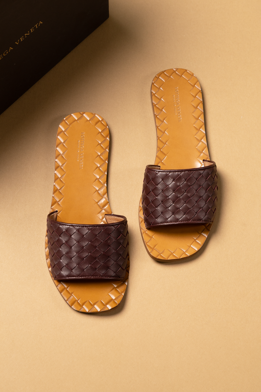 Bottega Veneta Burgundy Sandals