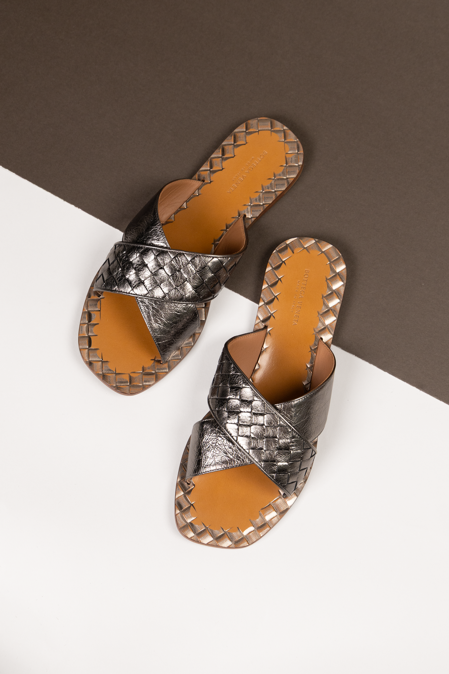 Bottega Veneta Sandals in Argento Antique