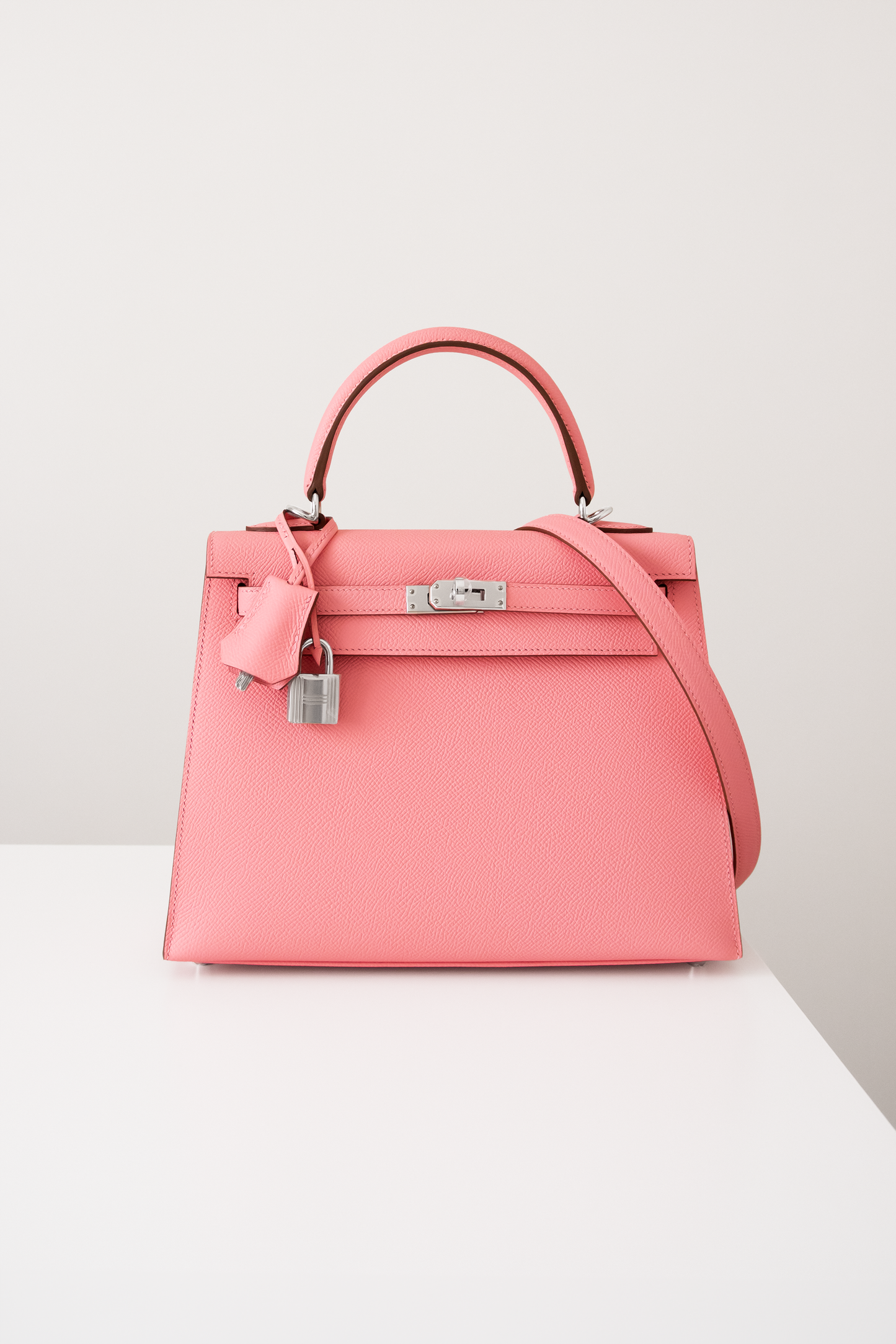 Hermès Kelly 25 Epsom in Rose Confetti PHW