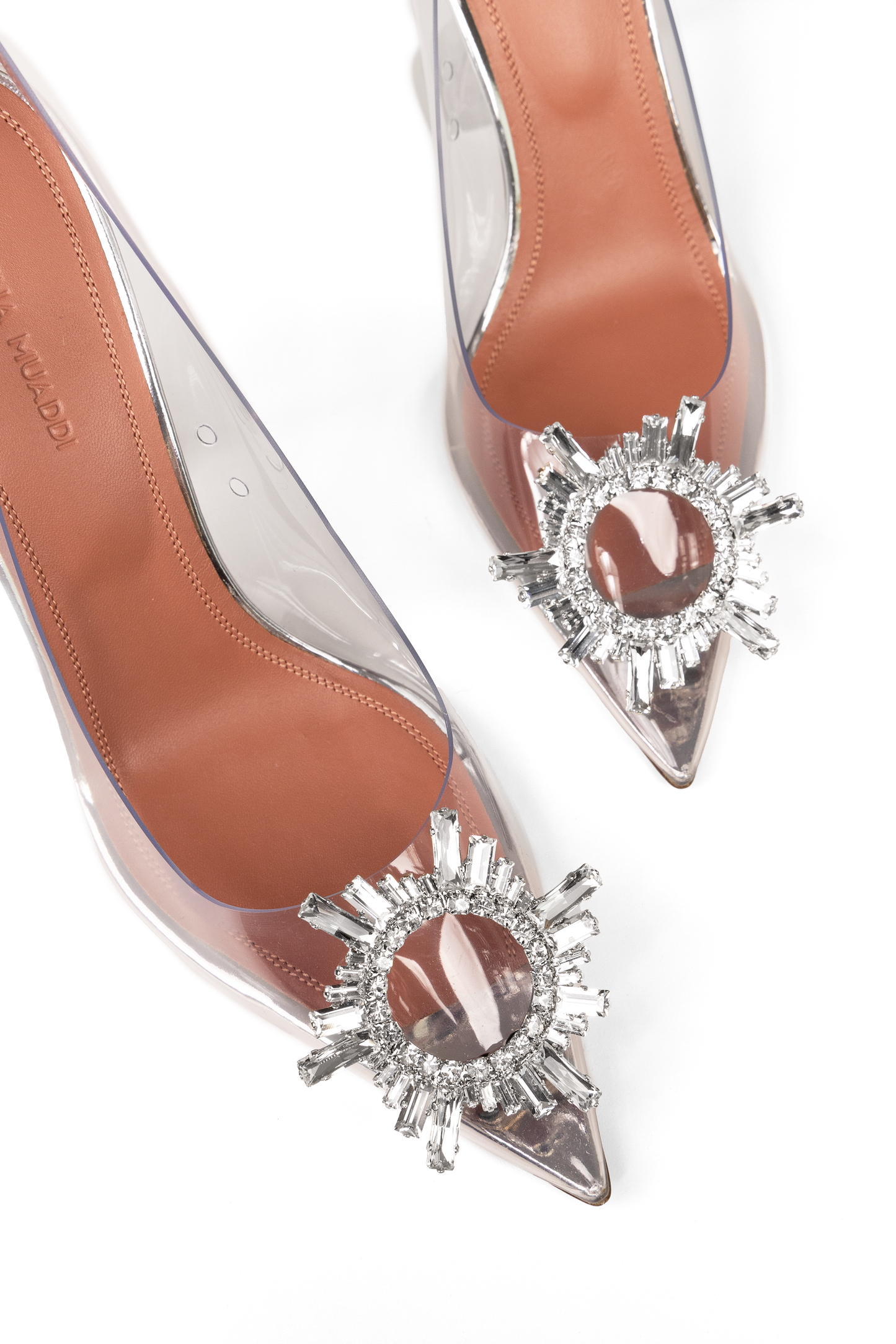 Amina Muaddi Begum PVC Clear Pumps
