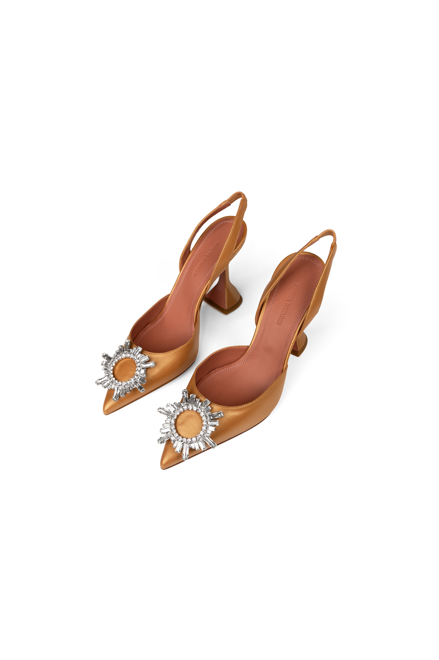 Amina Muaddi Begum Nude Slingbacks Pumps