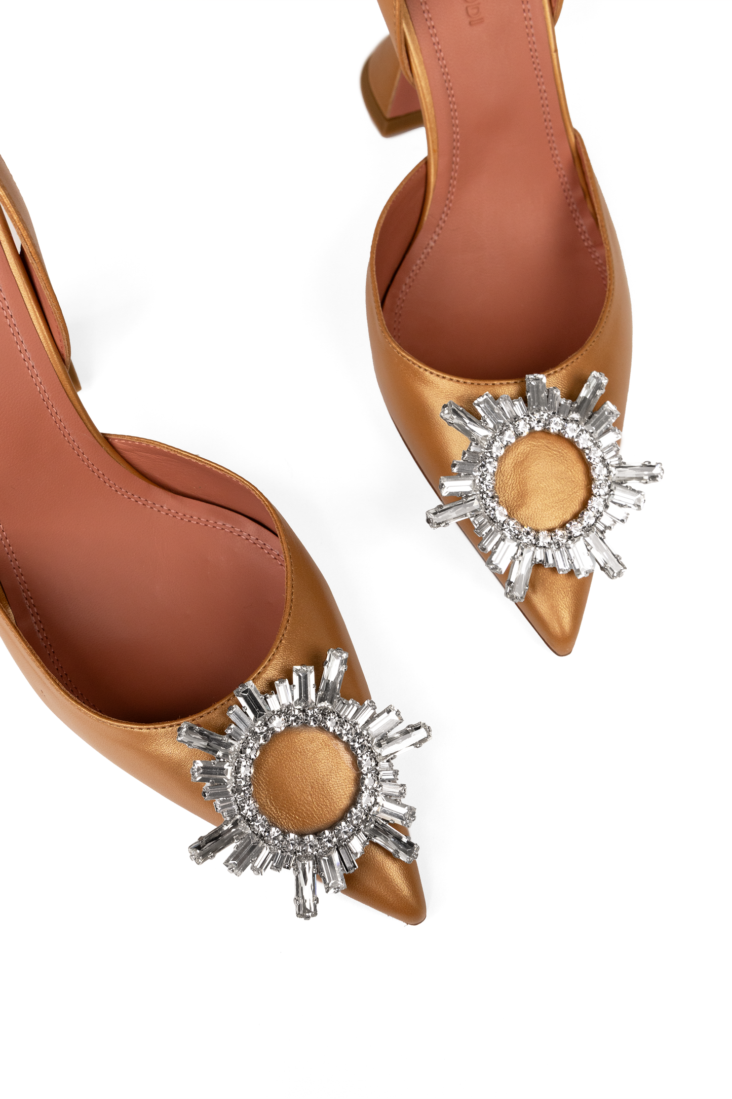 Amina Muaddi Begum Nude Slingbacks Pumps
