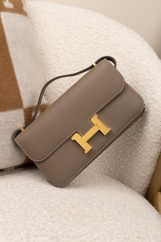 Hermès Constance Elan Epsom in Etoupe GHW