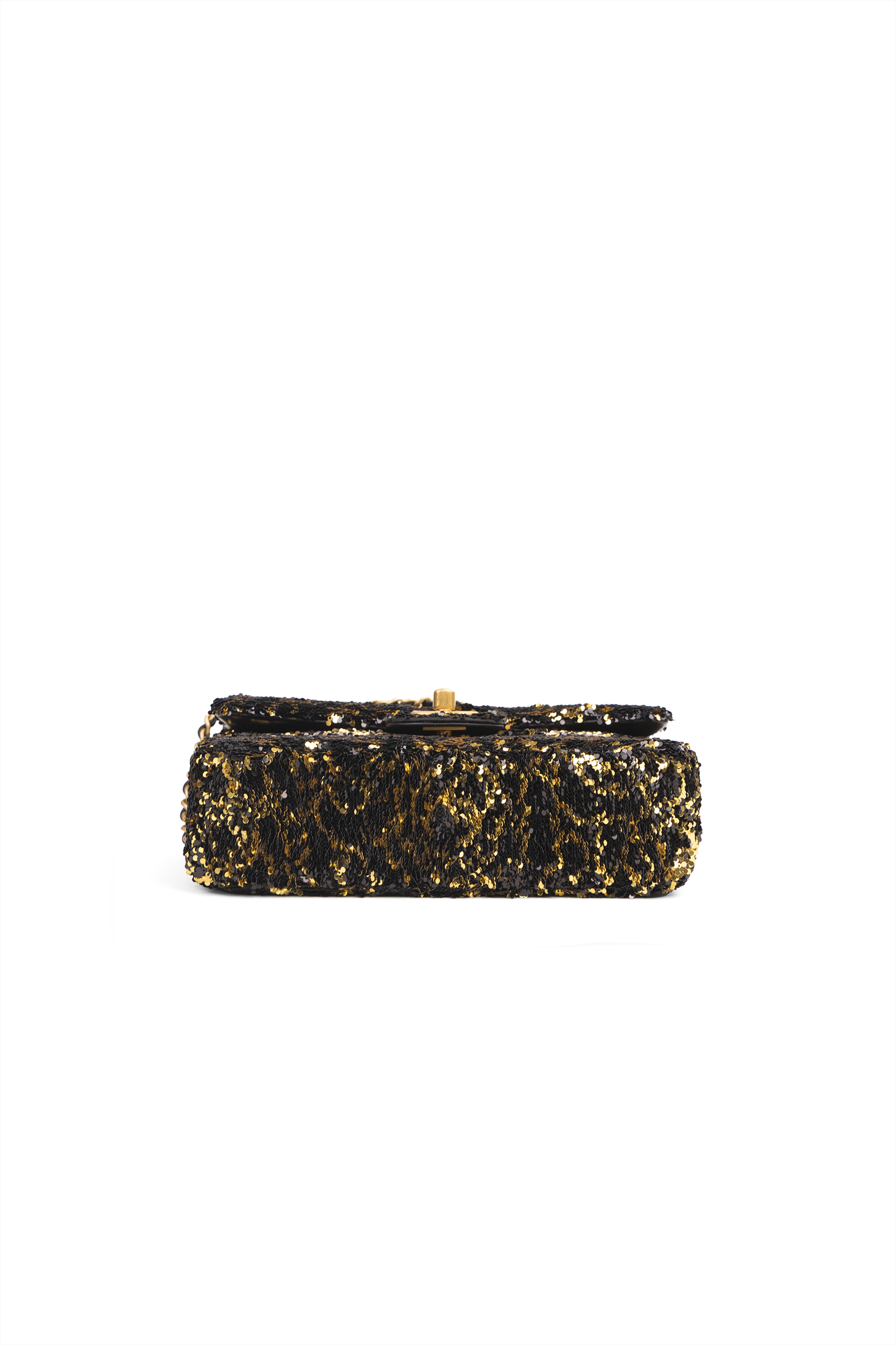 Chanel Mini Sequin Flap Bag in Black/Gold
