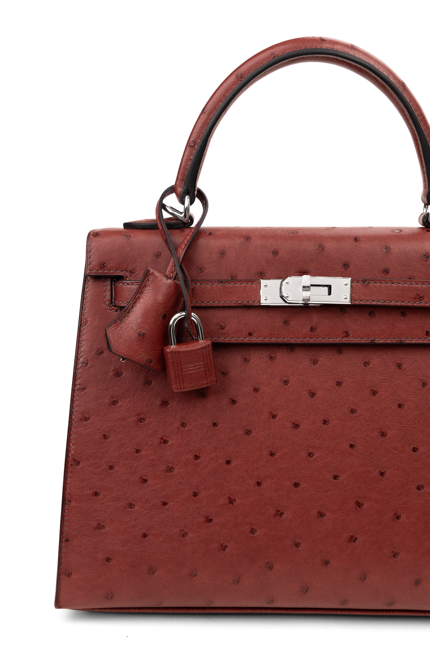 Hermès Kelly 25 Ostrich in Rouge H PHW